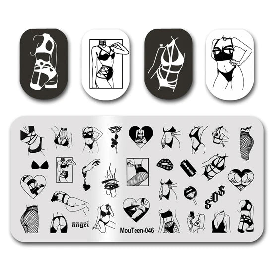 NovaGlow™ Nail Art Design Plate Set