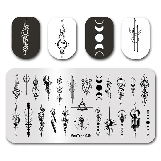 NovaGlow™ Nail Art Design Plate Set