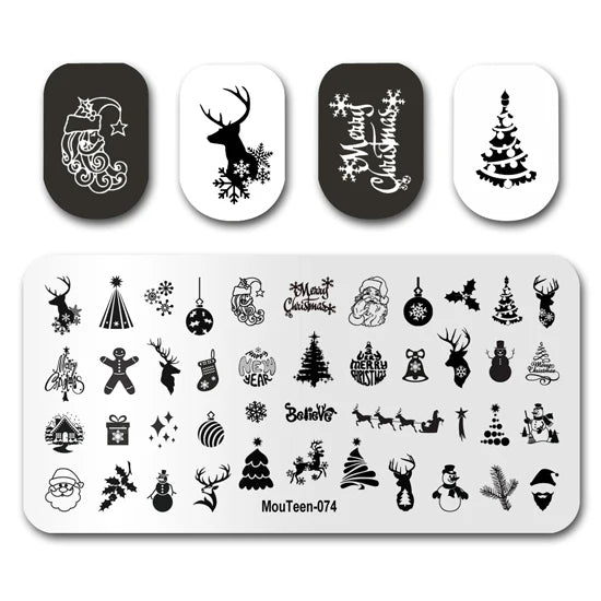 NovaGlow™ Nail Art Design Plate Set