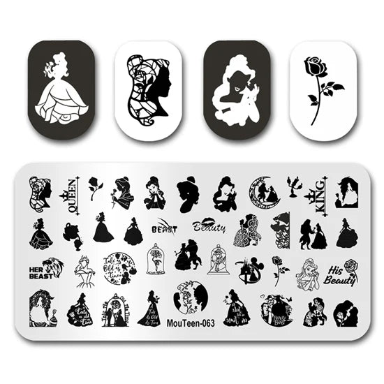 NovaGlow™ Nail Art Design Plate Set