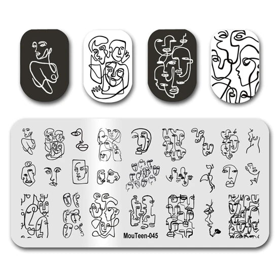 NovaGlow™ Nail Art Design Plate Set