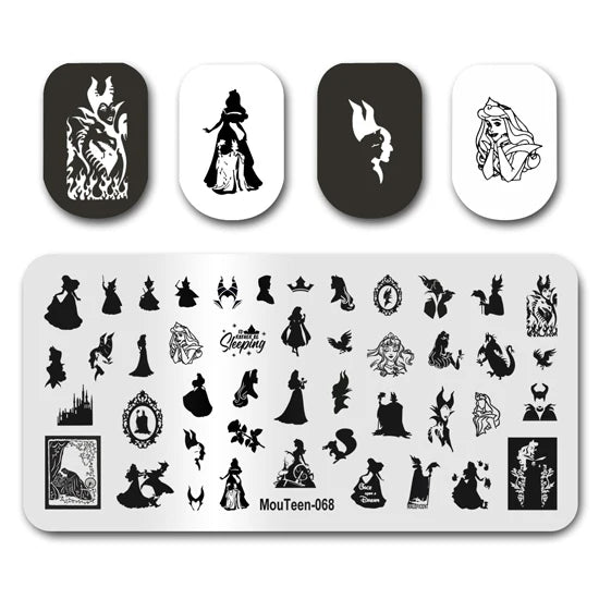NovaGlow™ Nail Art Design Plate Set