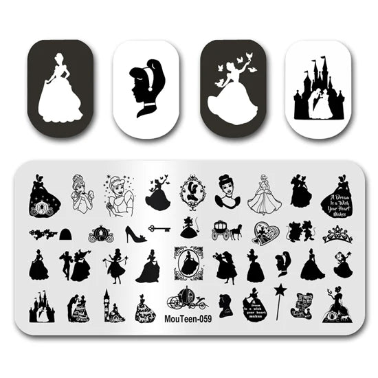 NovaGlow™ Nail Art Design Plate Set