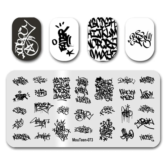 NovaGlow™ Nail Art Design Plate Set
