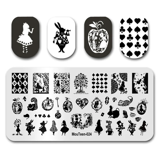 NovaGlow™ Nail Art Design Plate Set