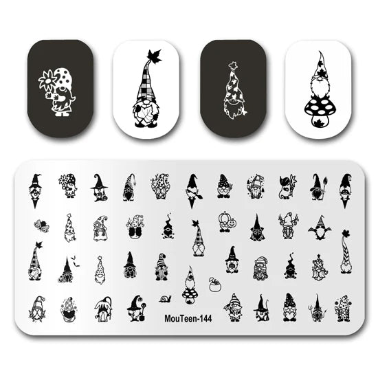 NovaGlow™ Nail Art Design Plate Set