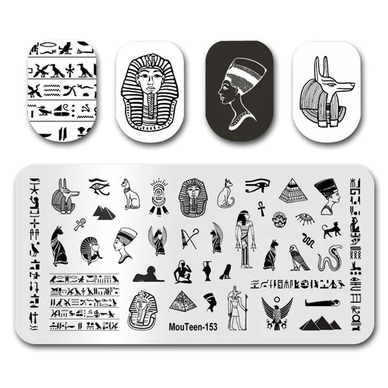 NovaGlow™ Nail Art Design Plate Set