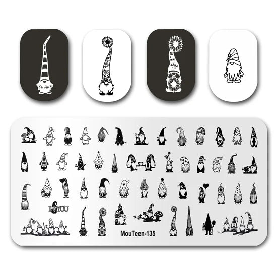 NovaGlow™ Nail Art Design Plate Set