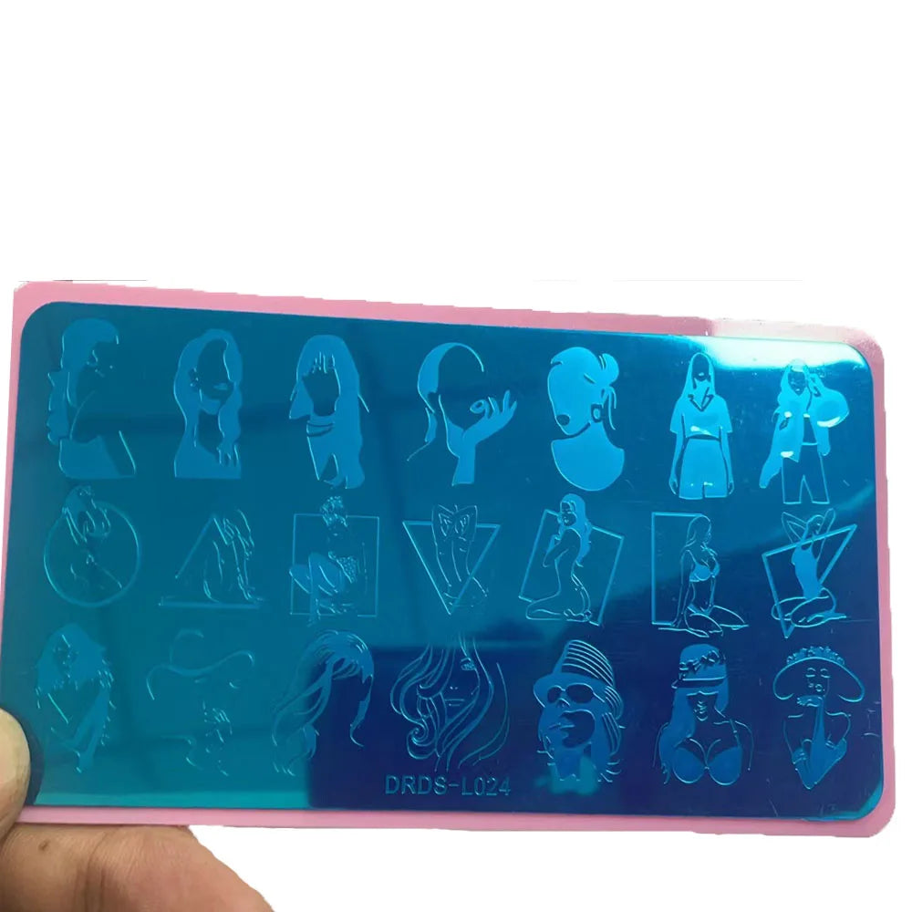 NovaGlow™ Floral & Pattern Nail Design Plate Collection