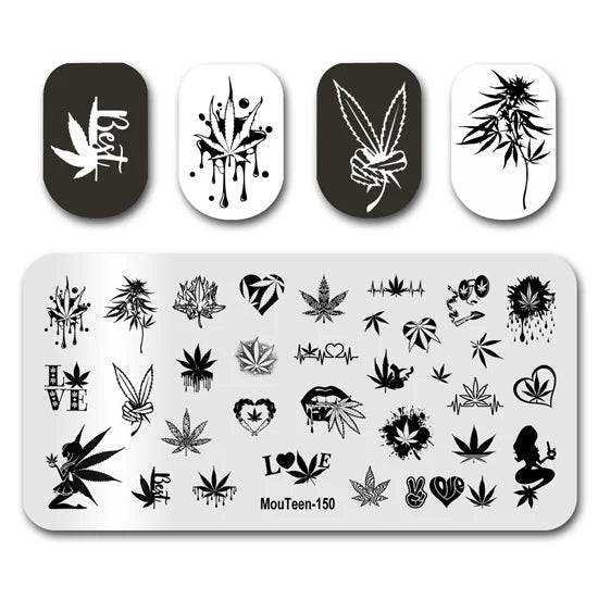 NovaGlow™ Nail Art Design Plate Set