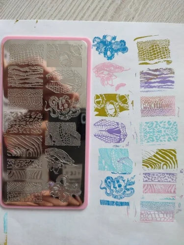 NovaGlow™ Floral & Pattern Nail Design Plate Collection