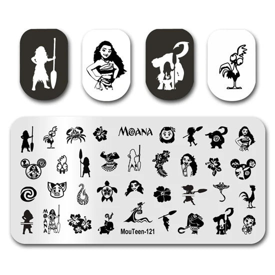 NovaGlow™ Nail Art Design Plate Set