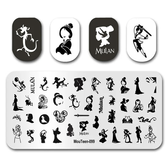 NovaGlow™ Nail Art Design Plate Set