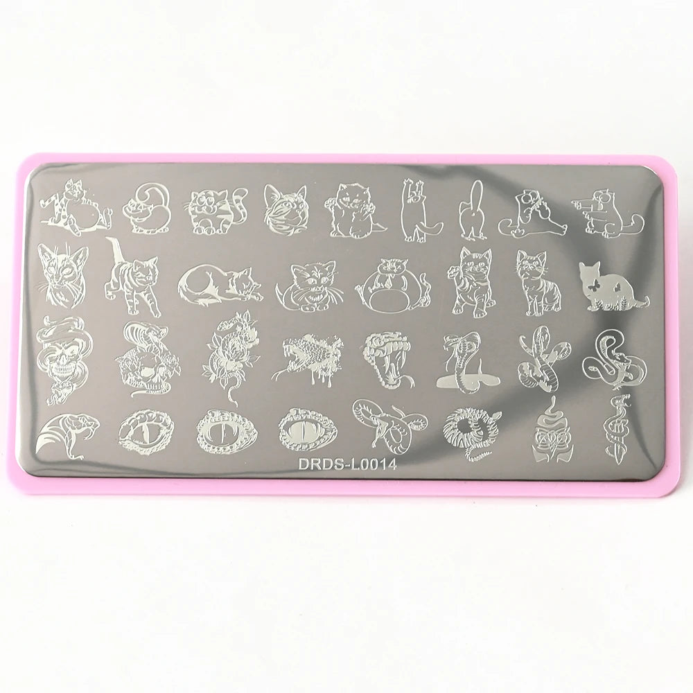 NovaGlow™ Floral & Pattern Nail Design Plate Collection