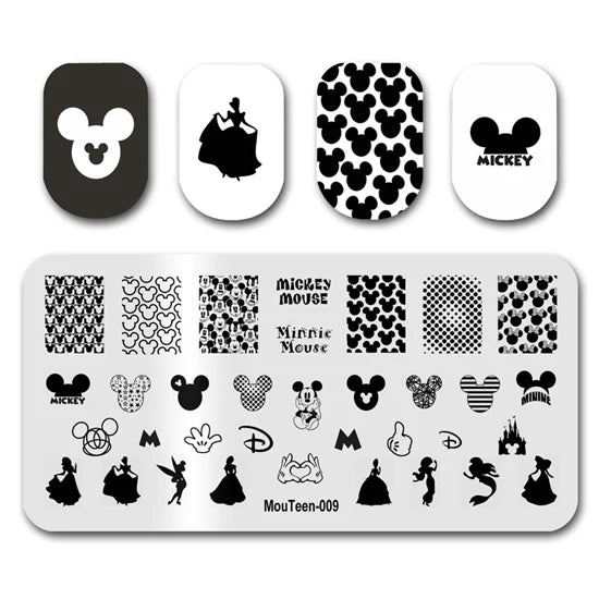 NovaGlow™ Nail Art Design Plate Set