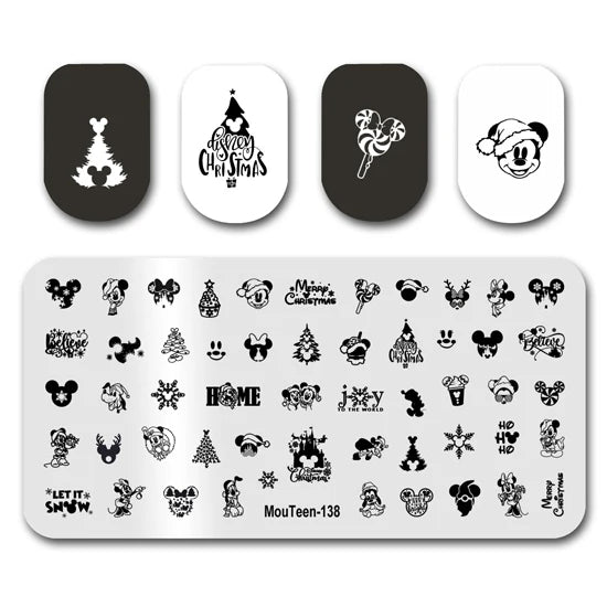NovaGlow™ Nail Art Design Plate Set