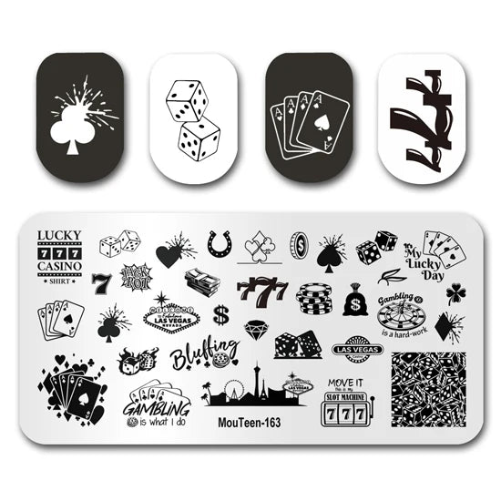 NovaGlow™ Nail Art Design Plate Set