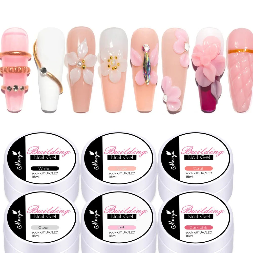 NovaGlow™ Sculpting Gel – 3D Clear Non-Stick Extension Gel for Nail Art & Shaping