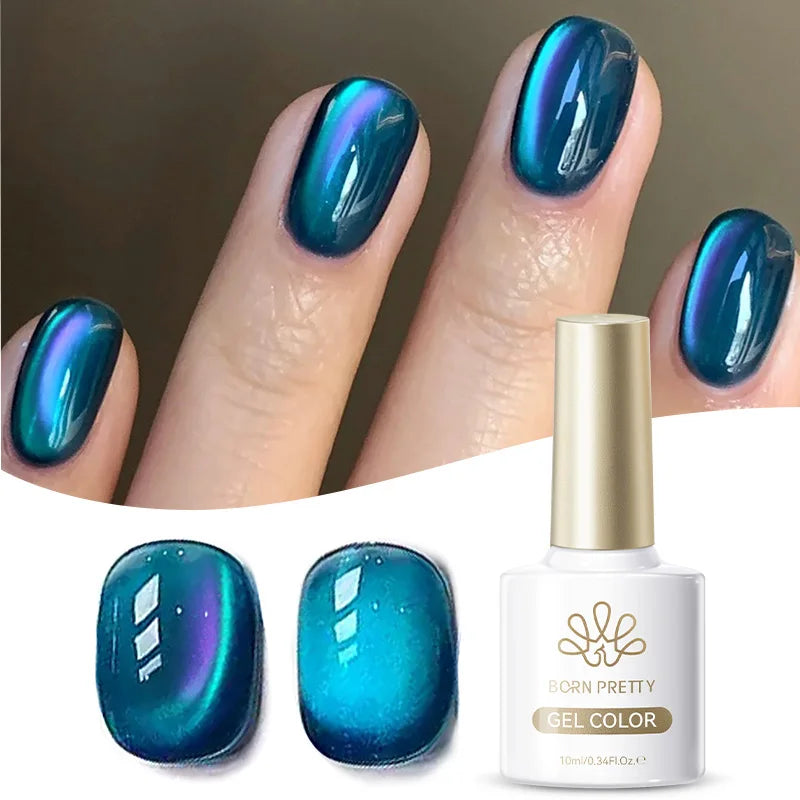 NovaGlow™ Cat Eye Magnetic Gel Polish – Blueberry Shine Series