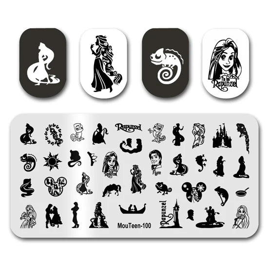 NovaGlow™ Nail Art Design Plate Set