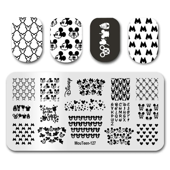 NovaGlow™ Nail Art Design Plate Set
