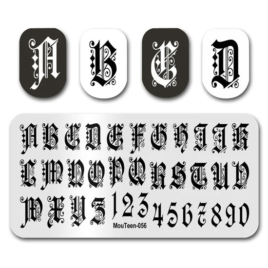 NovaGlow™ Nail Art Design Plate Set
