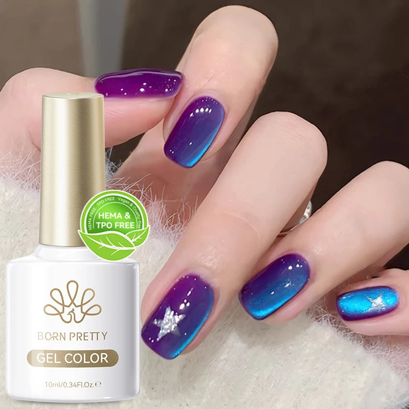 NovaGlow™ Cat Eye Magnetic Gel Polish – Blueberry Shine Series
