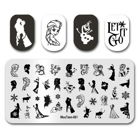NovaGlow™ Nail Art Design Plate Set