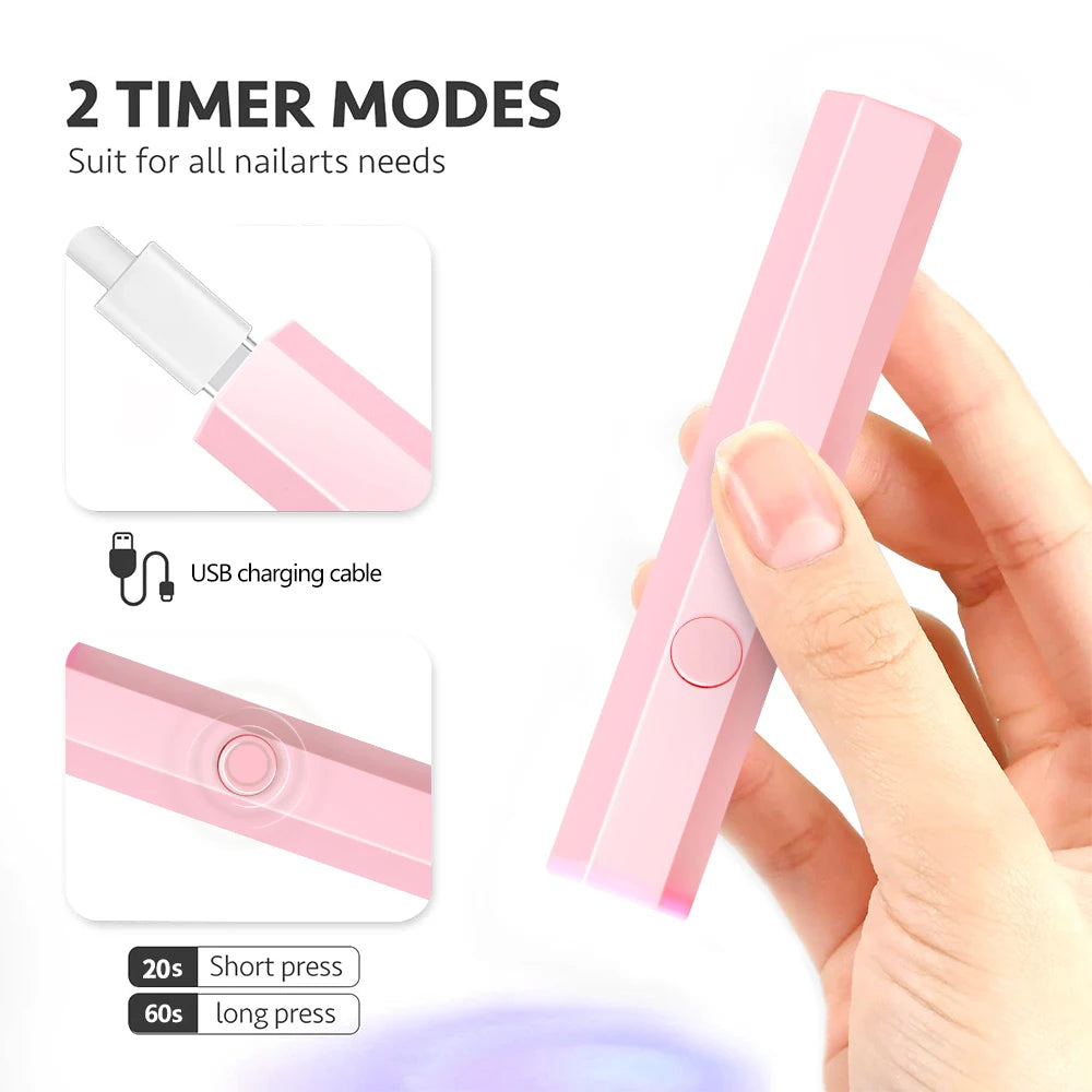 NovaGlow™ Portable Mini UV Nail Lamp