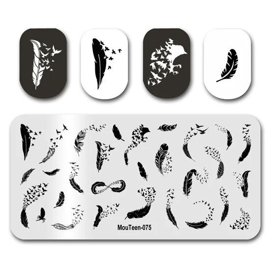 NovaGlow™ Nail Art Design Plate Set