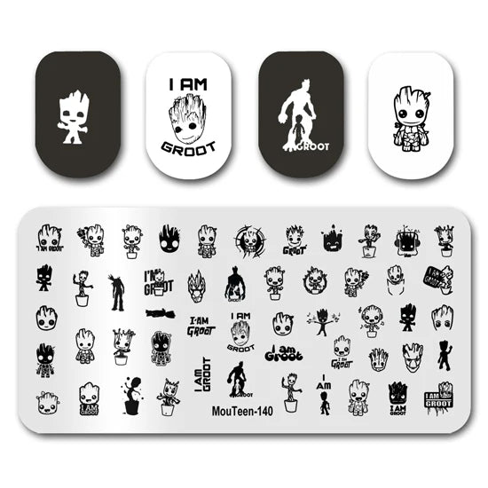 NovaGlow™ Nail Art Design Plate Set