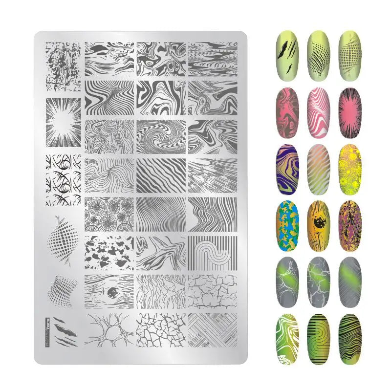 NovaGlow™ Floral & Pattern Nail Design Plate Collection