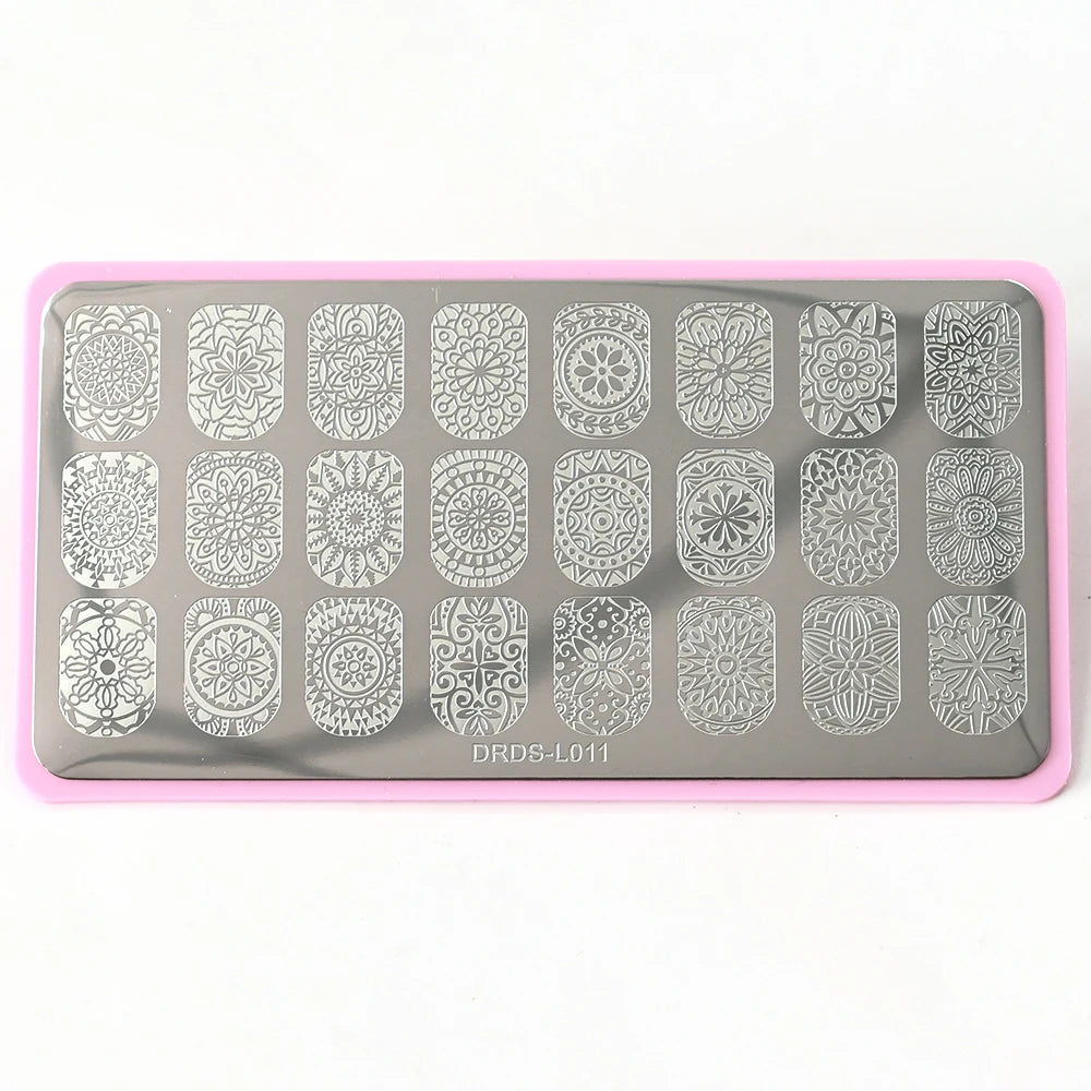 NovaGlow™ Floral & Pattern Nail Design Plate Collection