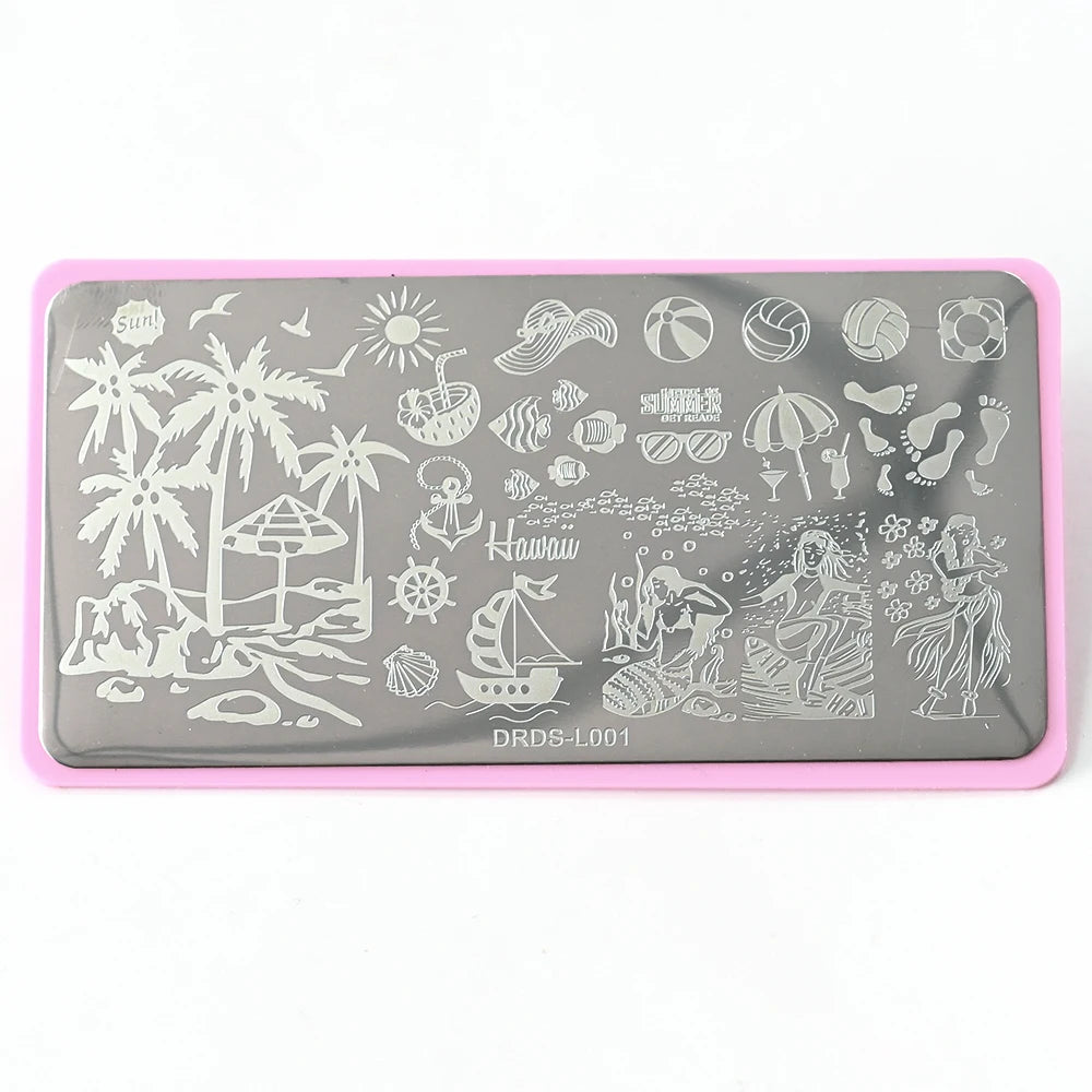 NovaGlow™ Floral & Pattern Nail Design Plate Collection