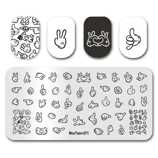 NovaGlow™ Nail Art Design Plate Set