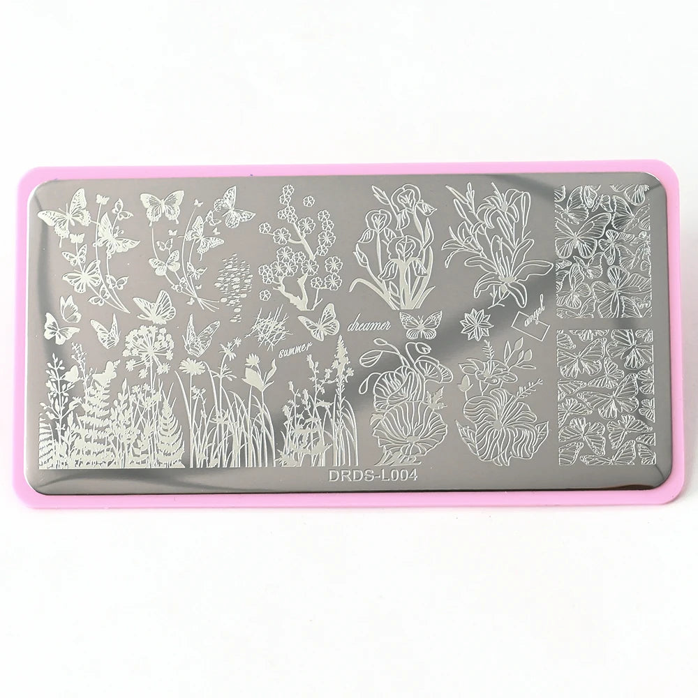 NovaGlow™ Floral & Pattern Nail Design Plate Collection