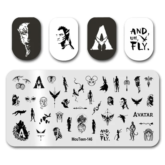 NovaGlow™ Nail Art Design Plate Set