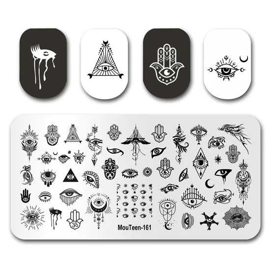 NovaGlow™ Nail Art Design Plate Set