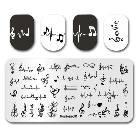 NovaGlow™ Nail Art Design Plate Set