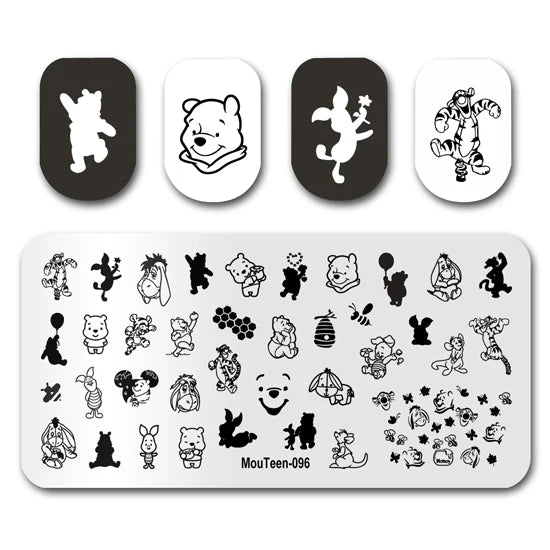 NovaGlow™ Nail Art Design Plate Set