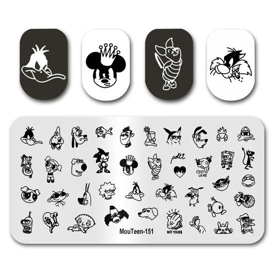 NovaGlow™ Nail Art Design Plate Set