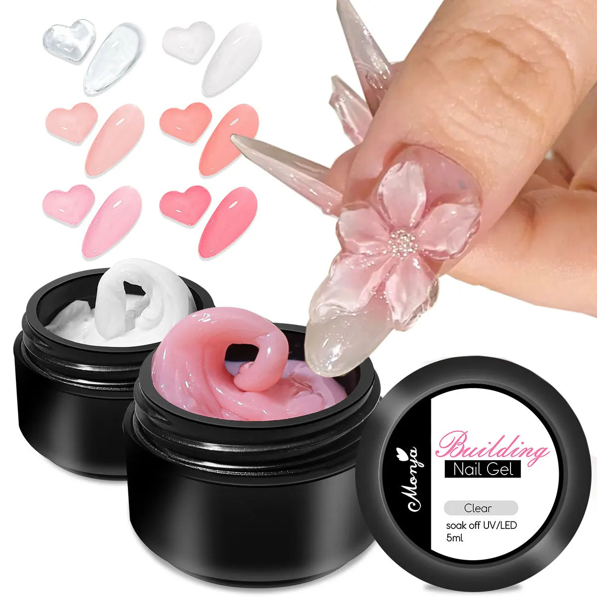 NovaGlow™ Sculpting Gel – 3D Clear Non-Stick Extension Gel for Nail Art & Shaping
