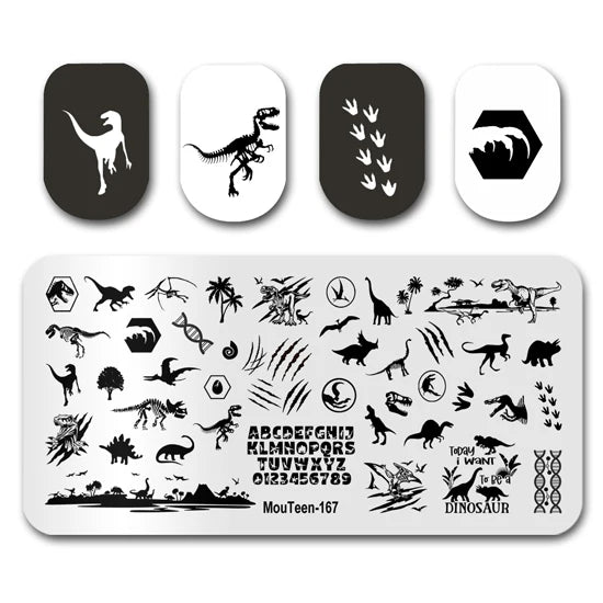 NovaGlow™ Nail Art Design Plate Set