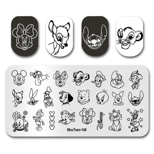 NovaGlow™ Nail Art Design Plate Set