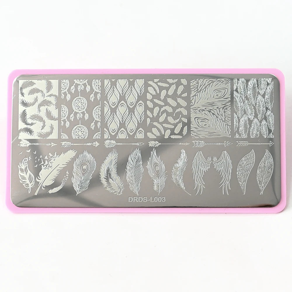 NovaGlow™ Floral & Pattern Nail Design Plate Collection