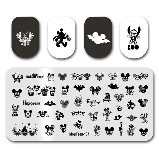 NovaGlow™ Nail Art Design Plate Set
