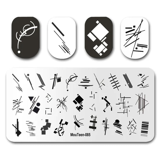 NovaGlow™ Nail Art Design Plate Set