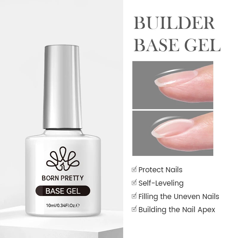 NovaGlow™ Builder & Base Gel Collection – Professional Nail Strengthening & Shine Set