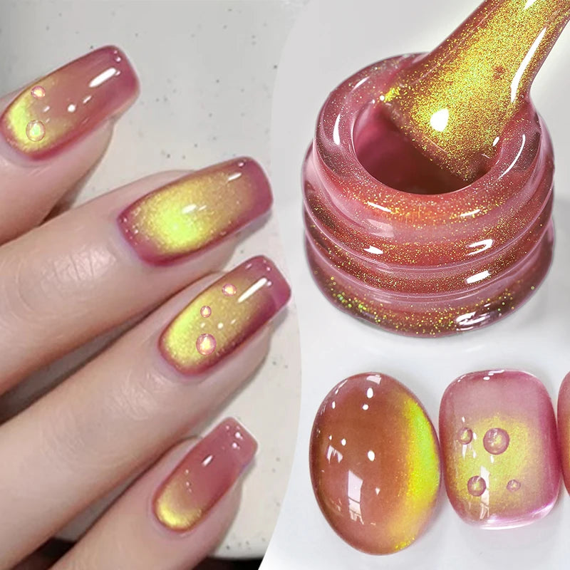 NovaGlow™ Cat Eye Magnetic Gel Polish – Blueberry Shine Series