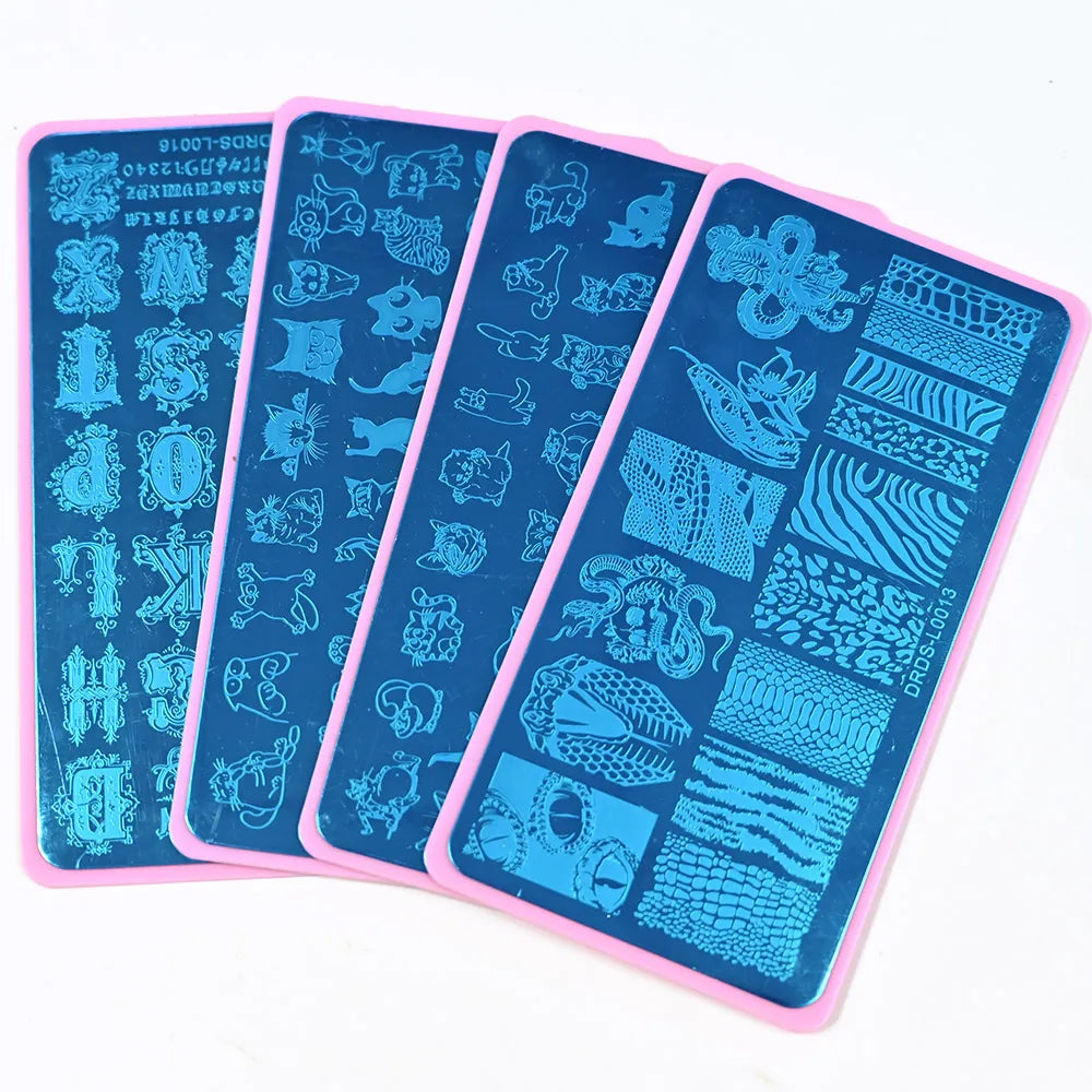 NovaGlow™ Floral & Pattern Nail Design Plate Collection